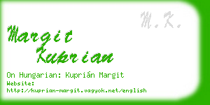 margit kuprian business card